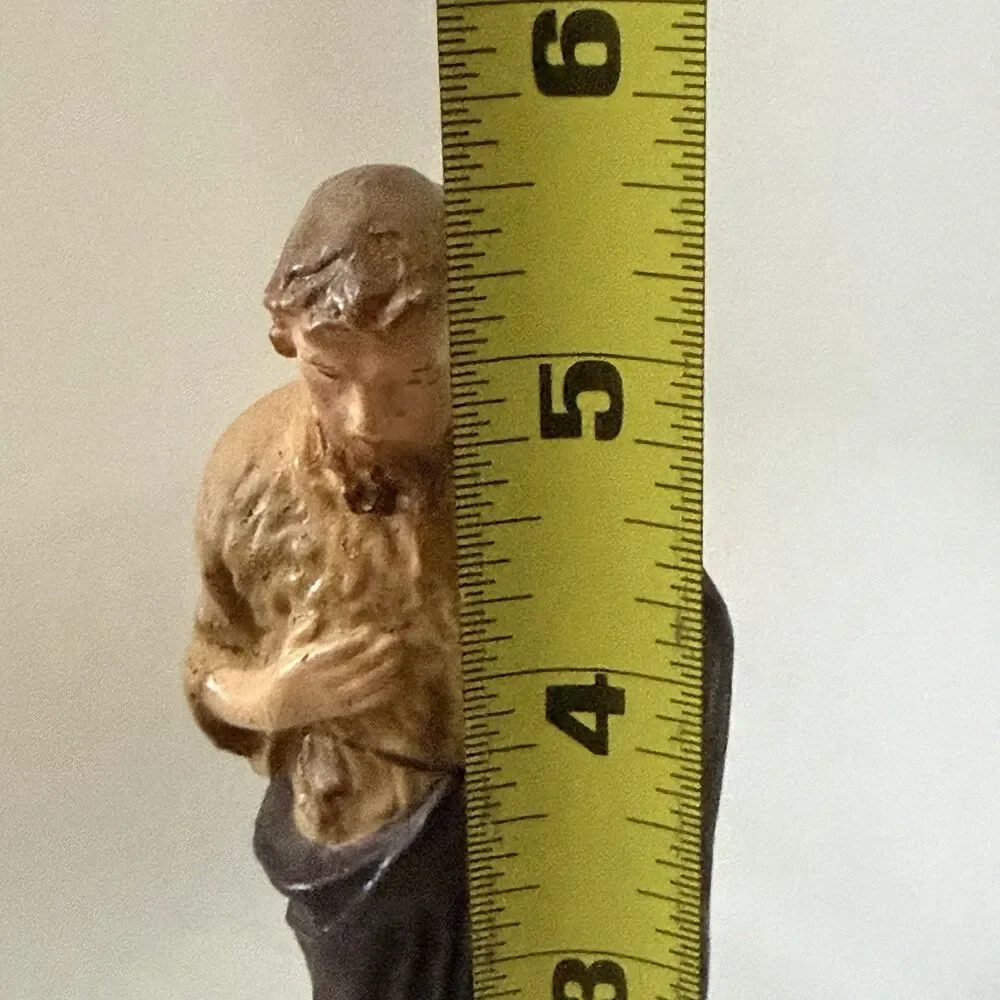 Vintage German Nativity Joseph Figurine 5.5” Hand Painted Christmas Manger